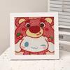 Animación de Dibujos Animados Nueva Pintura de Diamantes Kuromi DIY Juguetes de Pintura de Diamantes Hechos a Mano para Niños con Marco de Fotos Mesa Regalo