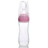 Suprimentos para mãe e bebê colher de silicone para apertar para alimentar mamadeira para papinha colher para pó de arroz de bebê mamadeira alimentadora atacadista