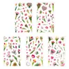 Paquete de Pegatinas Tulipán Floral Transparente Elegante PET Flores de Plantas Realistas Impermeables Decorativas Material para Diario Pegatinas