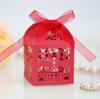 Festa de Feriado Casamento de Natal caixa de doces oca a laser chocolate branco veado árvore de Natal caixa de doces lote