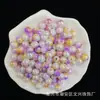 Cuentas Redondas de Agujero Recto Iridiscentes de Dos Colores con Chapado de Color, Accesorios para Joyería DIY Hechos a Mano, Populares en Transmisiones en Vivo, En Stock al por Mayor