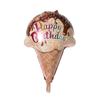 Globo de película de aluminio de helado de cono de algodón de azúcar nuevo, decoración para fiesta de cumpleaños infantil, bola de aire flotante al por mayor