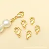 Collar de Cierre de Langosta Chapado en Cobre Conservador de Color Hebilla de Conexión para Pulsera Botón Conector para Pulsera Hecha a Mano con Broche de Cierre