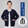 Suéter de punto para enfermera, cárdigan, abrigo, suéter, forro polar, grueso, otoño e invierno, ropa de trabajo para médico de hospital, cuello redondo azul oscuro