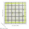Regla de corte para patchwork acrílico, regla rectangular grande de dos colores y cuadrada, herramienta de patchwork de 3 mm de grosor, herramienta de bricolaje