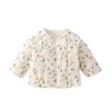 Chaqueta de Medio Espalda para Bebé Recién Nacido, Ropa Interior Cálida de Algodón, Top de Bebé Fino de Algodón Puro Sin Costuras Estilo Kimono para Otoño/Invierno