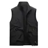 Nuevo Chaleco Casual para Hombre de Primavera y Otoño con Cuello Alto, Chaleco Transpirable para Exteriores con Múltiples Bolsillos, Chaleco Ligero para Hombre 2888