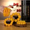 Pulsera de Cera de Abejas Natural Amarilla, Pulsera de Cuentas de Ámbar de Cera de Abejas de Segunda Generación, Pulsera de Círculo Único, Suministro en Vivo y Venta al por Mayor