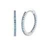 Pendientes de Aro Redondos para Mujer de Plata de Ley s925 Transfronterizos Estilo Ins Europeo y Americano Hebilla de Oreja Pendientes de Aro para Oreja Circonita Multicolor Elegante Joyería