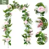 Enredadera de rosas artificial, producto de alta gama de Amazon, planta verde trepadora para decoración de cubretubos, enredadera de peonías artificial
