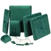 Caja de Joyería de Terciopelo con Apertura Doble y Broche de Presión, Elegante Caja para Anillos, Caja para Collares, Caja para Pulseras, Caja de Set, Caja de Empaque para Joyería