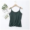 Camisola Modal para Mujer Corta Ajustada Talla Grande Top Primavera y Verano Ropa Interior Estudiante Negro Camiseta Base