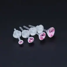 韩版彩色锆石耳钉养耳洞树脂耳环小清晰学院风耳针女情侣耳饰品