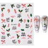 Nuevas pegatinas navideñas para uñas 3D Papá Noel lazo alce sombrero pegatinas adhesivas para uñas pueden Traje grupal