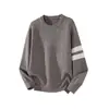 Suéter de punto a rayas para pareja de hombre y mujer, estilo old money, cuello redondo, capa interior, prenda exterior, otoño e invierno, venta al por mayor de fábrica transfronteriza
