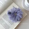 Goma para el pelo scrunchie de gasa tipo nube tie-dye estilo coreano para mujer, temperamento suave vintage, accesorio de alta gama para el pelo, cuerda para el pelo