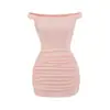 Deseo Puro Bolso de Hombro para Niña Vestido de Cadera 2025 Verano Nuevo Un Hombro Sexy Delgado Mini Falda de Chica Caliente