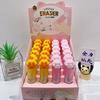 Nuevo borrador con forma de lápiz labial con garra de gato, lindo borrador giratorio de papelería para estudiantes, limpio sin rastros ni migas