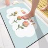 Alfombra absorbente para baño, alfombra para baño, alfombra de entrada para el hogar, puerta del inodoro, alfombra antideslizante para el baño, alfombra para el hogar