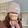 Gorro de Punto Grueso Versátil Estilo Coreano para Mujer Otoño e Invierno con Protección para Orejas y Cobertura para la Cabeza para Mantener el Calor