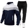 Traje de suéter de tres piezas para hombre 2023 placa ligera sin forro en stock casual con capucha abrigo de combinación de colores otoño e invierno ebay