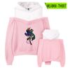 Juego Más Vendido RainbowFriends Sudadera Periférica de Rainbow friends para Mujer con Tirante Off-shoulder Sudadera con Capucha Falsa de Dos Piezas