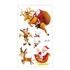 Novo Adesivo de Tatuagem de Natal Desenho Animado Infantil Conjunto de Adesivos de Tatuagem à Prova d'Água Adesivo de Rosto do Papai Noel Suporte