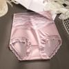 Cintura alta barriga contraindo mulheres cueca sexy renda plus size sem costura quadril lifting puro algodão Taxol virilha antibacteriana mulheres