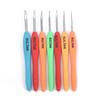 Nuevo Tejido Novato Mango Suave Herramienta de Lana de Ganchillo Colorido Set de Plástico Suave Ganchillo de Aluminio Venta al por Mayor
