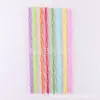 Arte industrial costura de paja a rayas pinstripe color PP Comercial Diario transparente PP Paja Explosiones de Amazon
