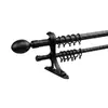 28+19mm Cortina Cabeça Dupla em Forma de Ovo Varão Romano Conjunto Completo de Suporte Varão de Cortina Varão Simples e Duplo Acessórios Perfurados