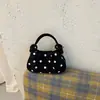 Bolso texturizado, bolso tote pequeño plisado para mujer, nueva colección de verano 2026, bolso cuadrado pequeño de lunares, bolso cruzado de moda, de lunares