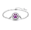 Pulsera de acero titanio con incrustaciones de diamantes calada tipo hilo de aromaterapia para difusión de aceites esenciales Pulsera con patrón de árbol de la vida europeo y americano venta al por mayor