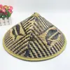 Sombrero de bambú hecho a mano sombrero con palabra de tres peces impermeable protector solar sombrero para utilería de escenario sombrero con ala para exteriores sombrero parasol
