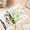 Estilo Pastoral 5 Cabezas Hierba Negra Flor Artificial Tela de Seda Planta Verde Accesorio Decorativo Fotografía Mesa Arreglo Estilo Nórdico