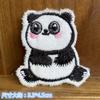 Auto-adesivo dos desenhos animados bordado bonito panda pano adesivos roupas saco decalques decorativos subsídio de reparo patch adesivos diy