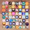 Cor mista 20 25mm DIY Tempo Gem Animal Planta Olhos Natal Floco de Neve Vidro Patch