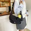 Bolsa con Cordón de Flores para Mujer, Tela de Nailon Ligera, Gran Capacidad, Bolso de Hombro Único/Debajo del Brazo, Aspecto de Alta Gama 2025, Bolso Casual Plegado