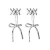 Arco brincos s925 all-in-one prata esterlina nicho de alta qualidade back-montado brincos doces brincos elegantes 0605G