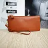Bolso para teléfono móvil de cuero genuino transfronterizo con patrón de lichi, bolso de mano de piel de vaca simple, billetera larga simple, monedero de cuero genuino, bolsos de mano para hombres y mujeres