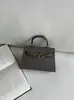 Bolsa 2026 Nuevo Estilo de Moda Segunda Generación Bolso Kelly 22cm Hebilla Plateada Primavera Verano Sentido de Alta Gama Bolso para Mujer Hombro Único Cruzado de Hombro Bolso de Mano