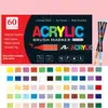 Pluma Marcadora Acrílica Líquida Recta con Núcleo de Algodón, Colores Apilables, Pluma Acuarela Impermeable y Opaca para Arte Infantil, Pluma de Color a Base de Agua