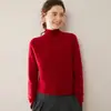 26 Estilos Nuevos de Suéteres de Cachemira para Mujer con Cuello Semi-Alto, Tejido de Punto Grueso de Siete Agujas, Raglán, Doble Hilo, Corte Holgado, Capa Base