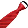 Fabricante Hombres Negros Casual Rayas Azules Corbata de Negocios Corbata Perezosa 8cm Corbata sin Corbata al por Mayor Cremallera
