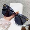 Novos óculos de sol femininos com acabamento em diamante transfronteiriço, óculos de sol da moda, óculos de proteção UV para dirigir, armação grande