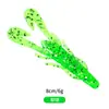 Señuelo blando con forma de camarón para comercio exterior transfronterizo 90mm5.7g camarón de pie plano pesca invertida grupo de pesca Texas gusano blando perca blackfish cebo falso