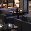 Sofá para Cabina de Bar, Tienda de Té de Burbujas para Barbacoa, Barra de Luz Estilo Camping, Restaurante de Música, Bistró, Juego de Mesa y Sillas para Cafetería