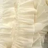 9cm de largura off-white borda plissada texturizada bainha de saia de roupa cortina acabamento de renda para casa outro