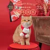 Bufanda para Gato, Bufanda de Año Nuevo, Babero de Año Nuevo para Perro, Bufanda Decorativa para Gato, Accesorios para Mascotas, Accesorios para Collar