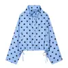 Moda Femenina Estilo Europeo y Americano Comercio Exterior Transfronterizo Marca Z Nueva Moda Primavera 2026 Chaqueta con Lazos de Lunares Abrigo de Mujer